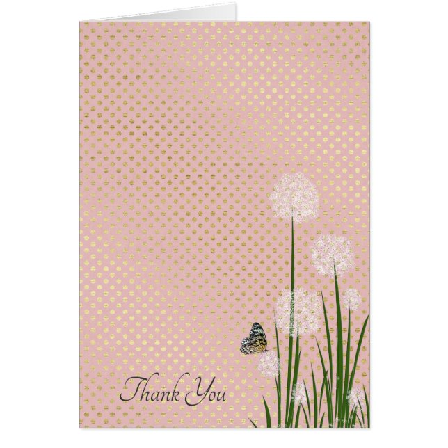 Dankeschön an den Schmetterling auf der Puff-Blume (Vorne)