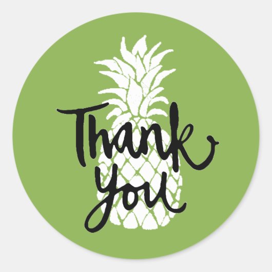 Dankeschön an die Ananas Runder Aufkleber (Vorderseite)