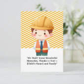 "Dankeschön an die Baubranche - Wertschätzung Dankeskarte (Stehend Vorderseite)