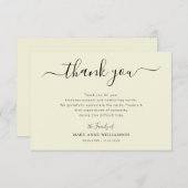 Dankeschön an die beerdigte Schrift Dankeskarte (Vorne/Hinten)