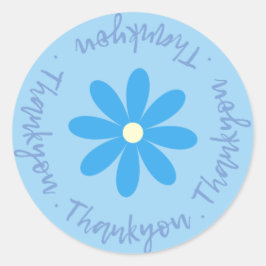 Dankeschön an die Blume Runder Aufkleber