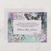 Dankeschön an die Creative Butterfly-Beerdigung Dankeskarte (Vorne/Hinten)