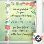 Dankeschön an die Freiwillige für die Woche der An Fensteraufkleber (Zuhause)