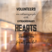 Dankeschön an die Freiwillige für die Woche der An Fensteraufkleber (Blatt 2)