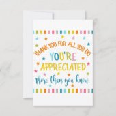 Dankeschön an die Freiwillige Karte (Vorderseite)