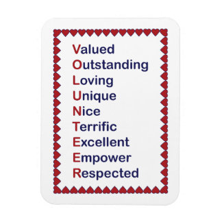 Dankeschön an die Freiwilligen dank Hearts Red Whi Magnet