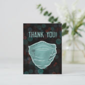 Dankeschön an die Gesichtsmaske Postkarte (Stehend Vorderseite)