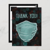 Dankeschön an die Gesichtsmaske Postkarte (Vorne/Hinten)