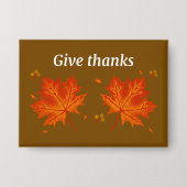 Dankeschön an die Herbstlaub Button (Vorderseite)