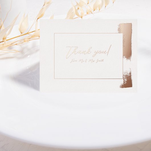 Dankeschön an die Hochzeitskarte Folie Einladungspostkarte