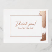 Dankeschön an die Hochzeitskarte Folie Einladungspostkarte (Vorderseite)