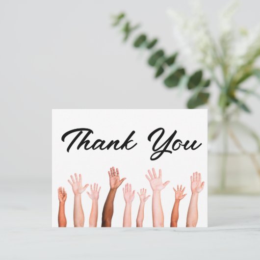 Dankeschön an die Karte für verschiedene Gruppen v (Stehend Vorderseite)