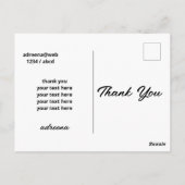 Dankeschön an die Karte für verschiedene Gruppen v (Rückseite)