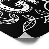 Dankeschön an die Kreidewand, die von Hand geschri Poster (Ecke)