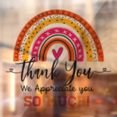 Dankeschön an die Kunden Fensteraufkleber (Blatt 2)