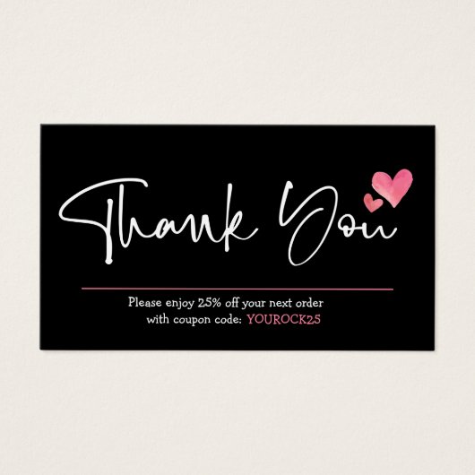 Dankeschön an die Kunden-Rabattkarte für Skript & (Vorderseite)