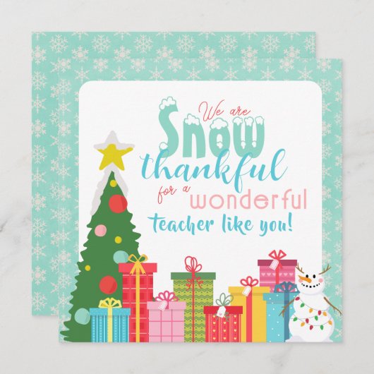 Dankeschön an die Lehrer! Einladung (Vorne/Hinten)