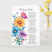 Dankeschön an die Lehrerin Blume Karte (Gelbe Blume)