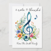 Dankeschön an die Musiklehrerin Geschenk CARD HOLD Einladung (Vorderseite)