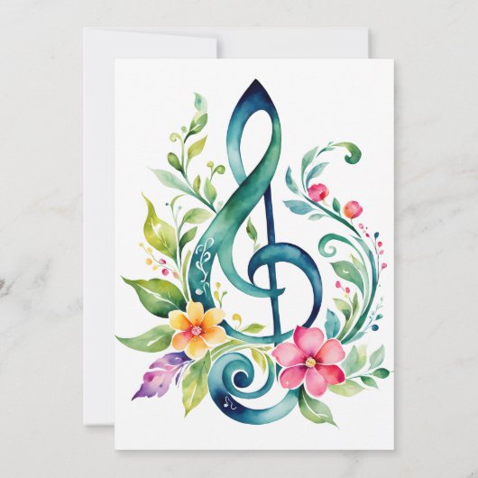 Dankeschön an die Musiklehrerin Geschenk CARD HOLD Einladung (Rückseite)