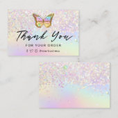 Dankeschön an die Pastellfalter-Visitenkarte Visitenkarte (Vorne/Hinten)