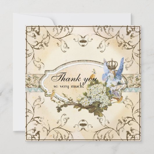 Dankeschön an die Prinzessin der verzauberten Fee Dankeskarte (Vorderseite)