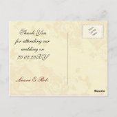 Dankeschön an die rote Rose Postkarte (Rückseite)