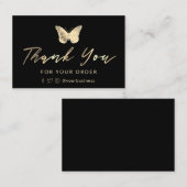 Dankeschön an die Schmetterlingskarte Visitenkarte (Vorne/Hinten)