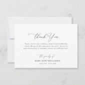 Dankeschön an die schwarze Schrift Dankeskarte (Vorderseite)