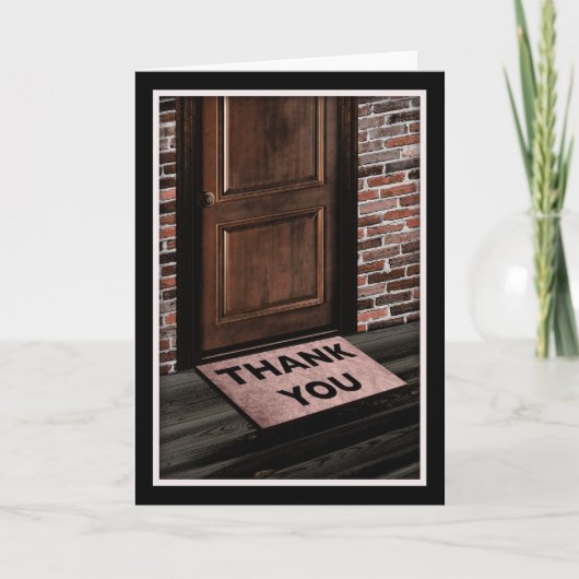 Dankeschön an die Türmatte Dankeskarte (Vorderseite)