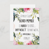 Dankeschön an die Vorstandsmitglieder Dankeskarte (Vorne/Hinten)