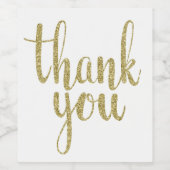 Dankeschön an die Weinetiketten, den Glitzer Weinetikett (Einzelnes Label)