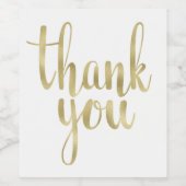 Dankeschön an die Weinetiketten, die Folie Weinetikett (Einzelnes Label)