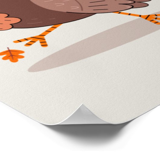 Dankeschön an Erntedank Truthahn Poster (Ecke)