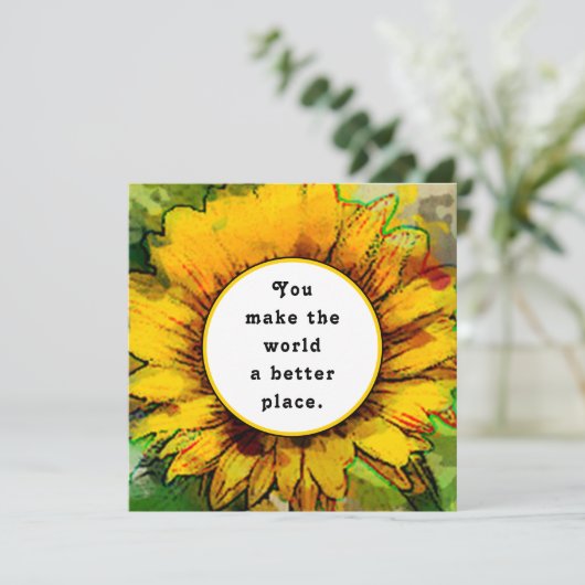 Dankeschön an Freiwillige Karten (Stehend Vorderseite)