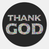 Dankeschön an Gott Stickers (Vorderseite)