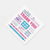 Dankeschön an Ihre Danksagung Serviette (Ecke)