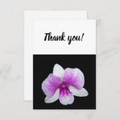 Dankeschön an Ihre Karte mit lila-weißem Orchid (Vorne/Hinten)
