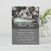 Dankeschön an Kartenplum-Blume Dankeskarte (Stehend Vorderseite)