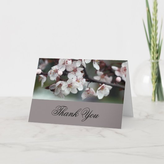 Dankeschön an Kartenplum-Blume Dankeskarte (Vorderseite)