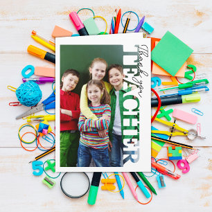 Dankeschön an Lehrer für das Schulpersonal Foto Dankeskarte