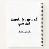 Dankeschön an männliche Pastor Notizblock (Rückseite)