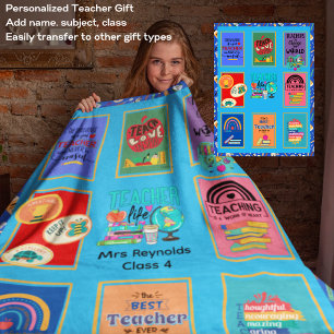Dankeschön an personalisiert Teacher Sherpadecke