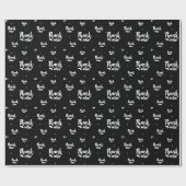 Dankeschön an schwarz-weiß Packpapier (Flach)