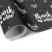 Dankeschön an schwarz-weiß Packpapier (Rolleneckpunkt)