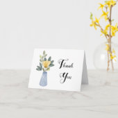 Dankeschön an Sie Bedenkliche Dankbarkeit Hinweis Karte (Gelbe Blume)