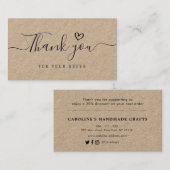 Dankeschön an Skript Krafteinsatz Visitenkarte (Vorne/Hinten)