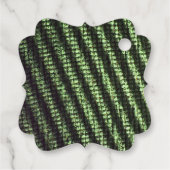 Dankeschön an Token Simple Green Striping Geschenkanhänger (Rückseite)