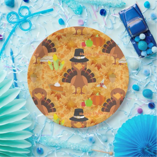 Dankeschön an Truthahn-Teller Pappteller (Party)