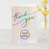 Dankeschön an weiße Opal-Textur-Karte Karte (Gelbe Blume)